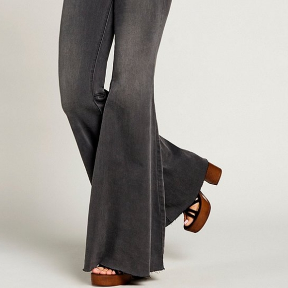 Free People Lanely Suede Platform Heels Black 39 - Picture 8 of 16